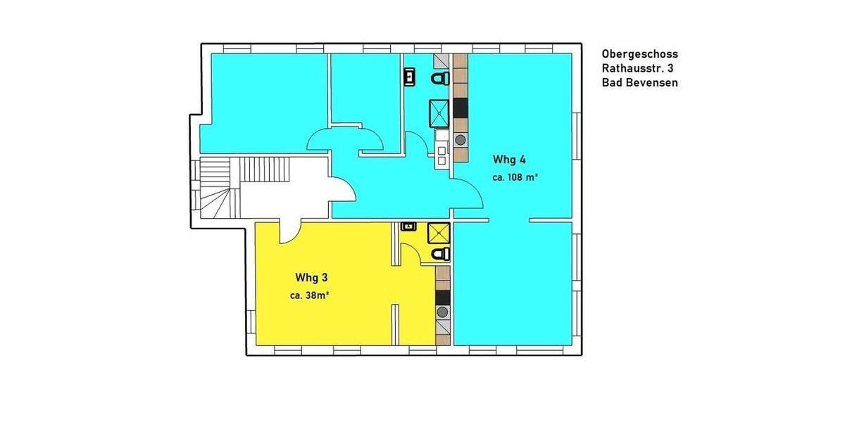 Etagenwohnung Bad Bevensen - 3 Zimmer, 108 m&sup2;, 1.490&euro; | Angebot:26267960