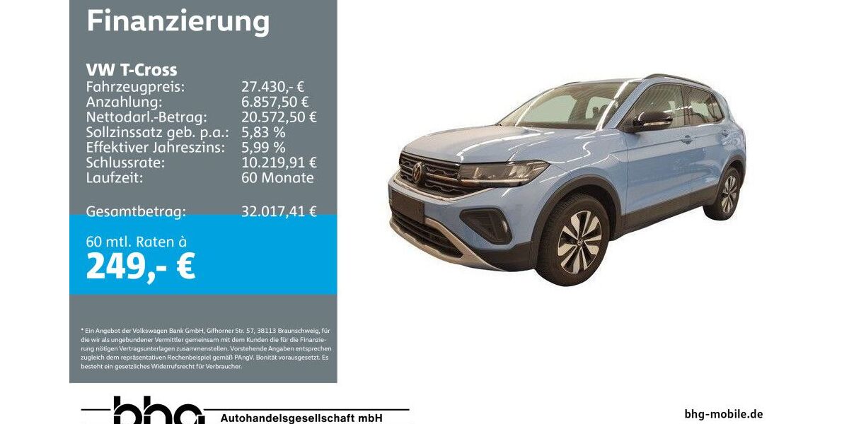 VW T-Cross 7.203 km 27.430 &euro; Albstadt 72458