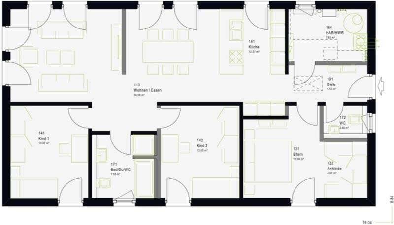 Bungalow Gützkow - 4 Zimmer, 118 m&sup2;, 353.000&euro; | Angebot:26797253