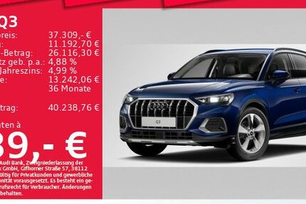 Audi Q3 2.217 km 37.309 &euro; Eching 85386