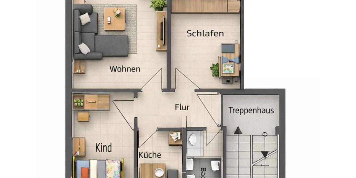 Etagenwohnung Tangerhütte - 6 Zimmer, 58 m&sup2;, 44.500&euro; | Angebot:25714404