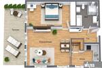 Etagenwohnung Würzburg Frauenland - 2 Zimmer, 82 m&sup2;, 1.175&euro; | Angebot:26361541