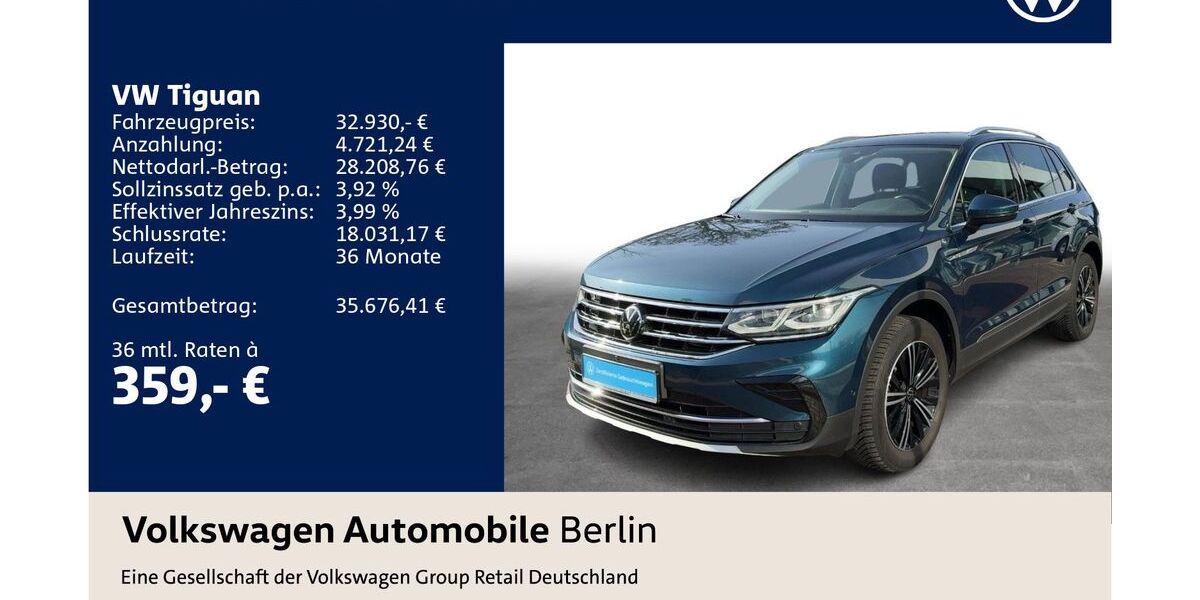 VW Tiguan 40.830 km 32.930 &euro; Berlin 12681