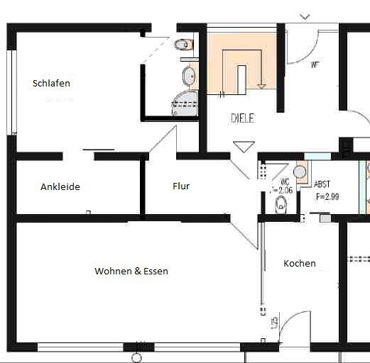 Erdgeschoßwohnung Meschede - 2 Zimmer, 80 m&sup2;, 600&euro; | Angebot:26407256