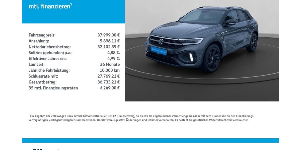 VW T-Roc 24.350 km 37.999 &euro; Leinefelde-Worbis/DE 37327