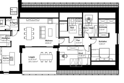 Wohnung Bad Bentheim - 4 Zimmer, 111 m&sup2;, 1.395&euro; | Angebot:26561468