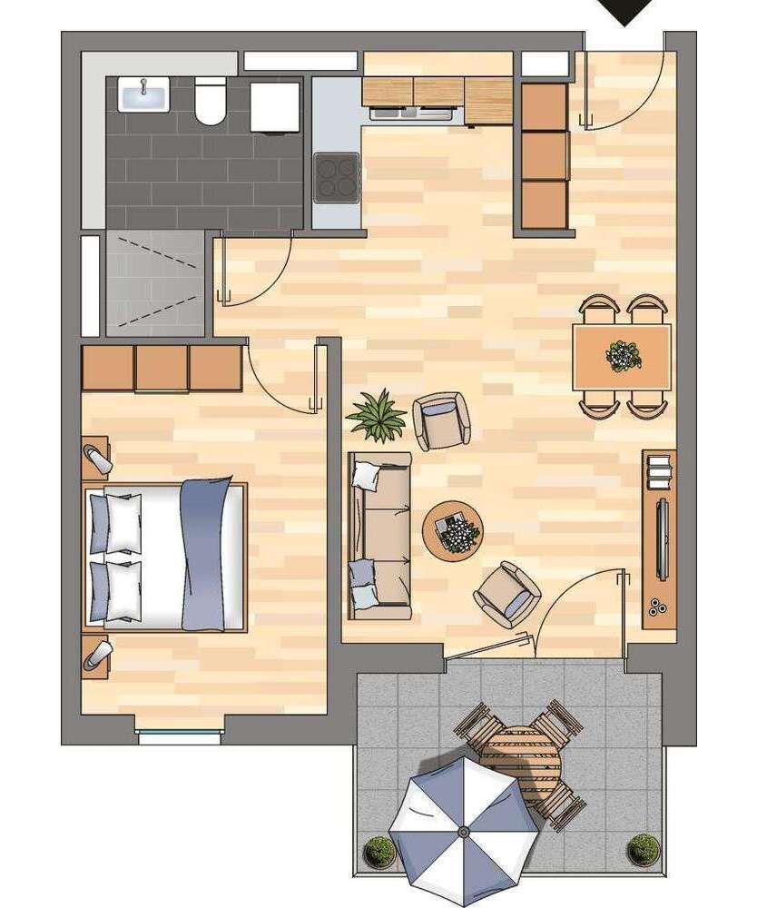 Wohnung zum Mieten in Bonn 860,15 € 54.44 m²