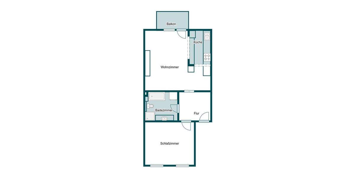 Etagenwohnung Iserlohn Wermingsen - 2 Zimmer, 59 m&sup2;, 140.000&euro; | Angebot:24810335