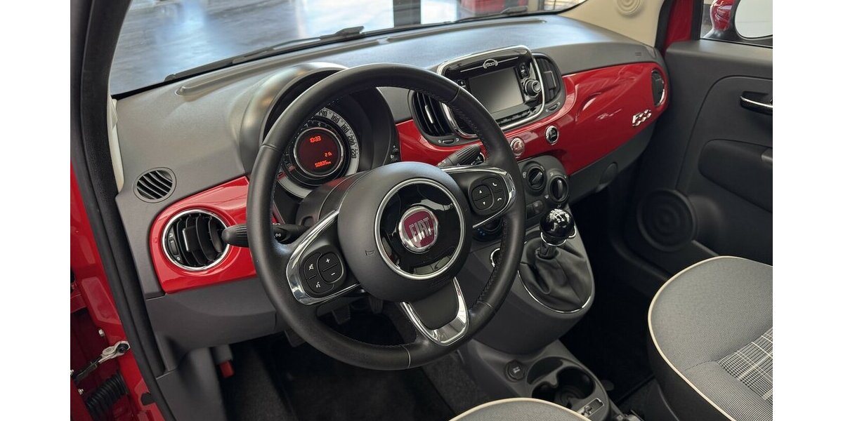 Fiat 500 0.9 TwinAir Lounge Schiebedach Klima PDC 50.900 km 9.595 &euro; Lich 35423