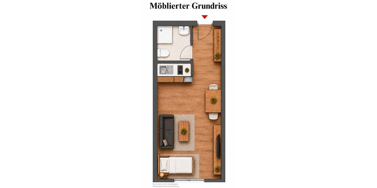 Erdgeschoßwohnung Kassel - 1 Zimmer, 21 m&sup2;, 59.950&euro; | Angebot:27084484