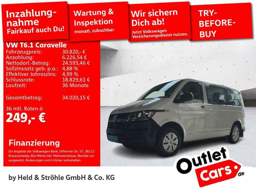 VW T6.1 Caravelle 33.209 km 30.820 € Senden 89250