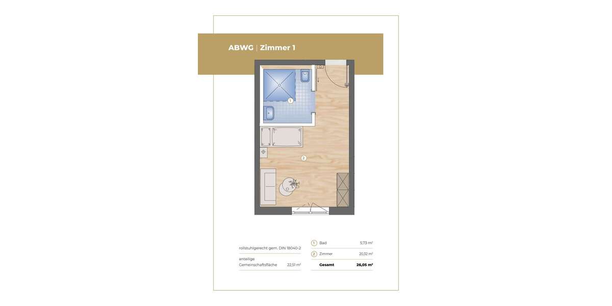 Etagenwohnung Aurachtal - 1 Zimmer, 26 m&sup2;, 198.500&euro; | Angebot:19818869