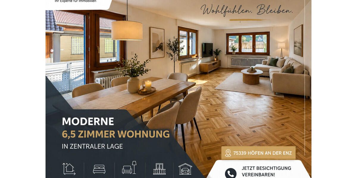 Haus im Haus- 6,5 Zimmer Wohnung in zentraler Lage - Etagenwohnung Höfen an der Enz Höfen (Enz) | Angebot:26828499