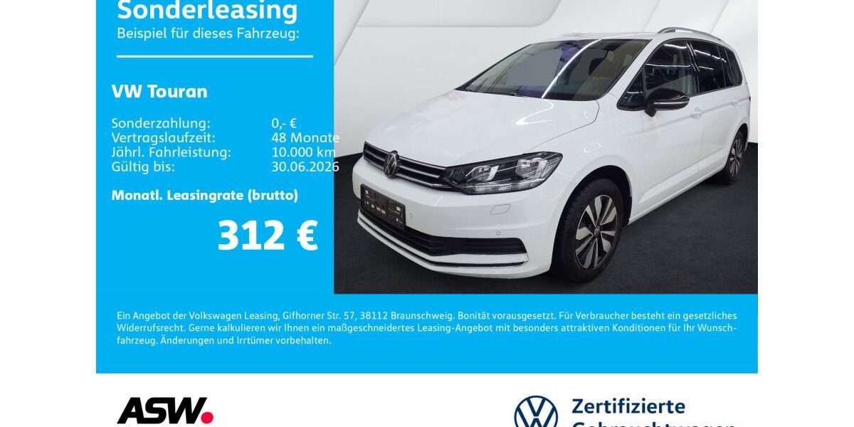 VW Touran 29.500 km 30.830 &euro; Bad Rappenau 74906