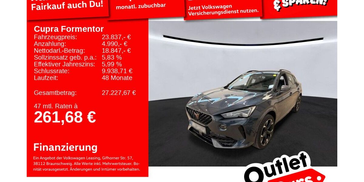 Cupra Formentor 49.480 km 23.599 &euro; Weinheim 69469