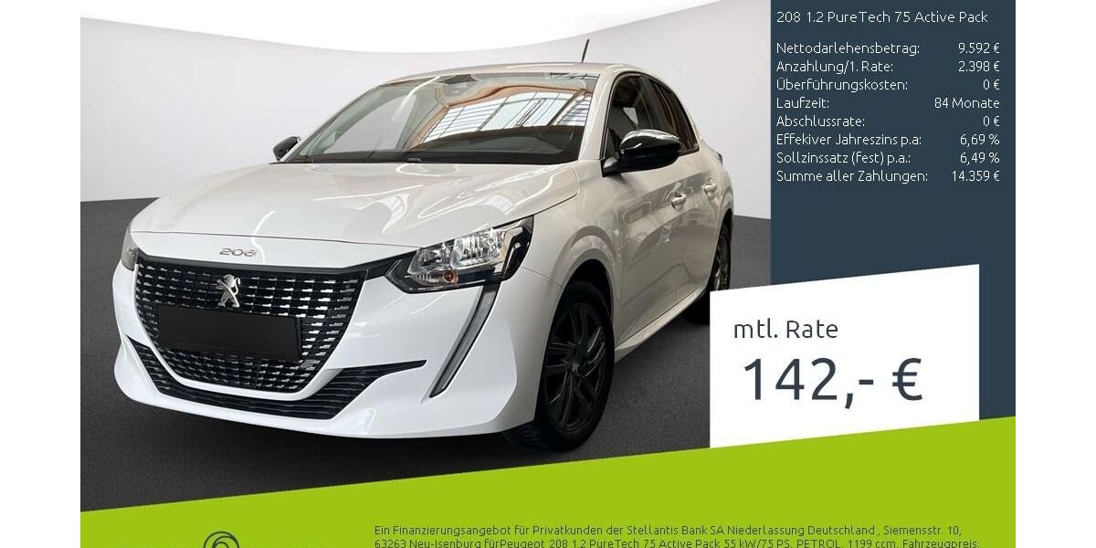 Peugeot 208 63.245 km 12.699 &euro; Dülmen 48249