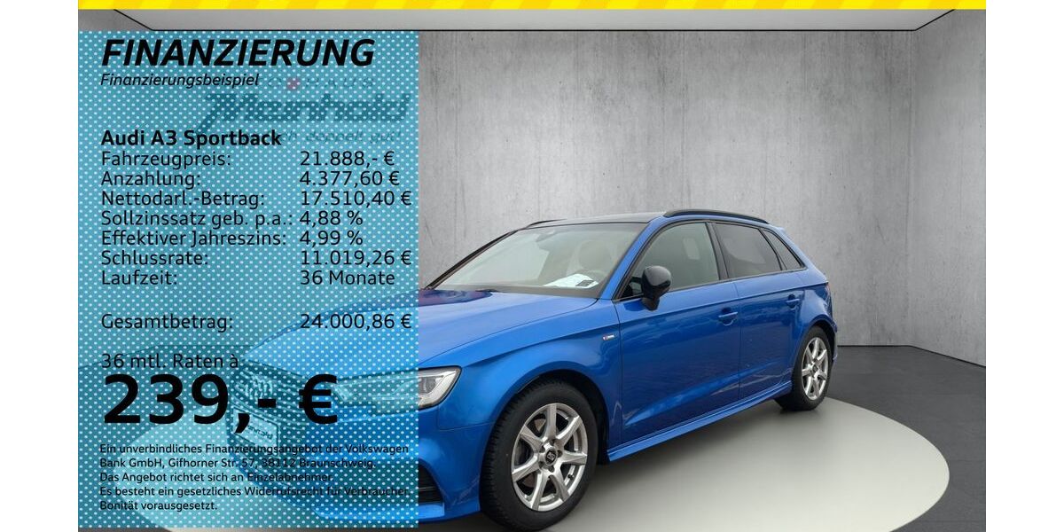 Audi A3 57.990 km 21.888 &euro; Auerbach/Rebesgrün 08209