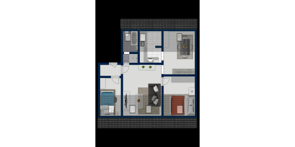 Dachgeschoßwohnung Villingen-Schwenningen Schwenningen - 4 Zimmer, 61 m&sup2;, 159.000&euro; | Angebot:24740176