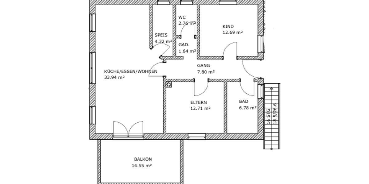 Etagenwohnung Aldersbach - 3 Zimmer, 83 m&sup2;, 995&euro; | Angebot:26341965