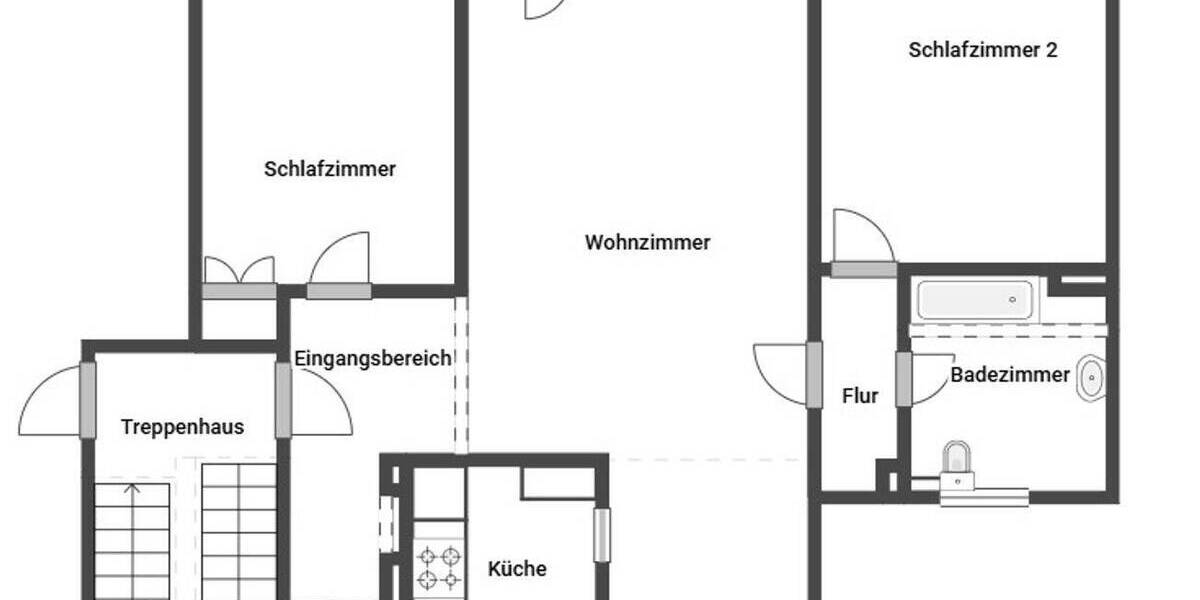 Etagenwohnung Steinbach (Taunus) - 3 Zimmer, 89 m&sup2;, 315.000&euro; | Angebot:26157931