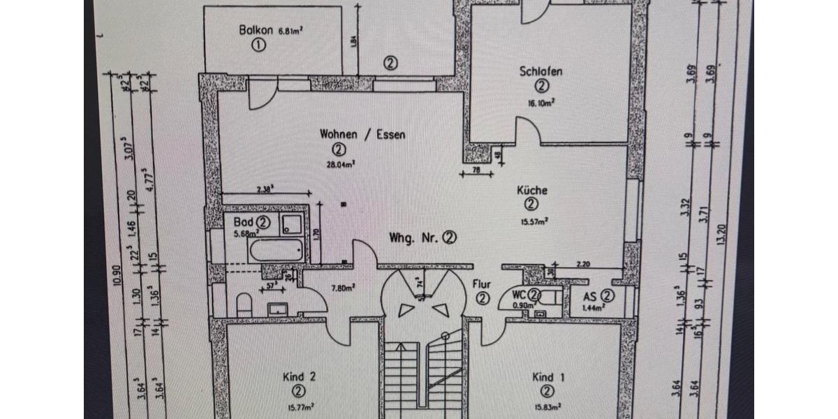 Etagenwohnung Lüdenscheid Staberg - 4 Zimmer, 108 m&sup2;, 869&euro; | Angebot:26408264