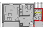 Etagenwohnung Bad Essen - 1 Zimmer, 40 m&sup2;, 560&euro; | Angebot:25377532