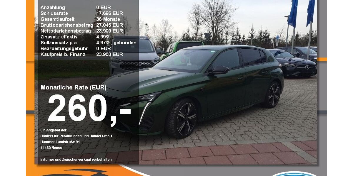 Peugeot 308 25.670 km 21.400 € Neustadt / Donau 93333