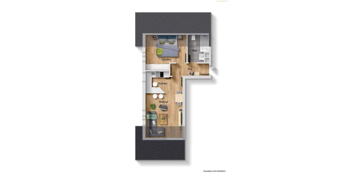 Etagenwohnung Bad Saulgau - 2 Zimmer, 44 m&sup2;, 165.000&euro; | Angebot:25740379