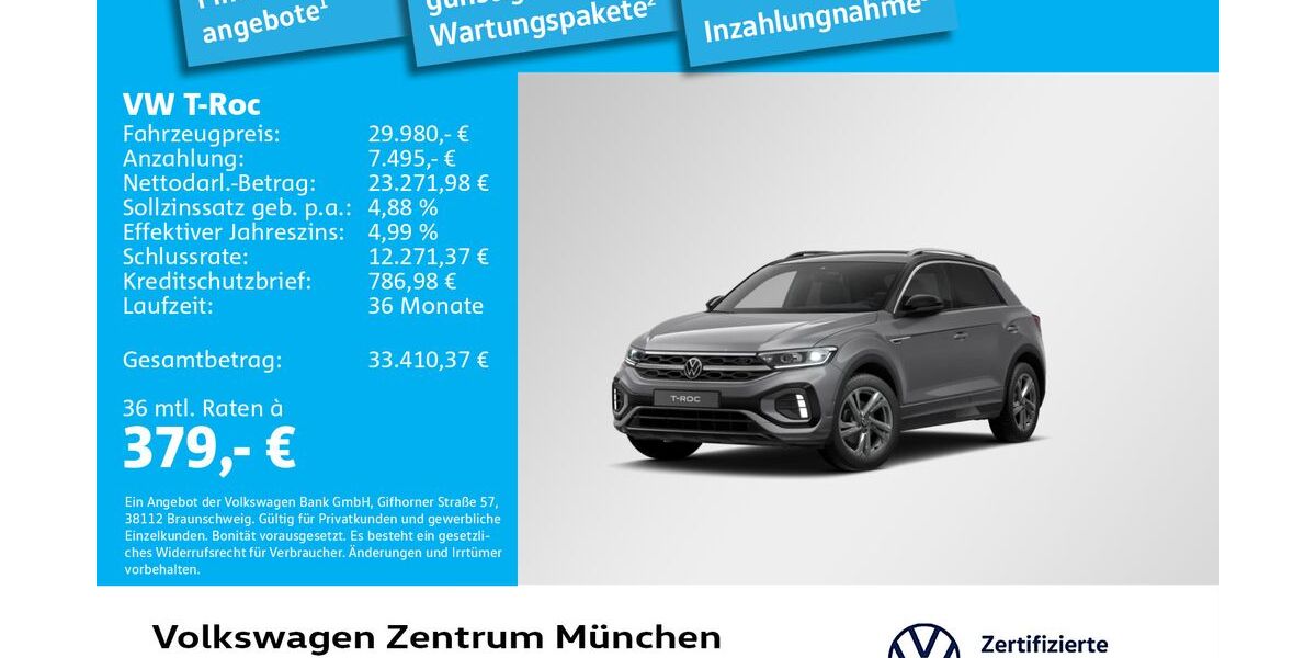 VW T-Roc 18.343 km 29.980 &euro; München 80687
