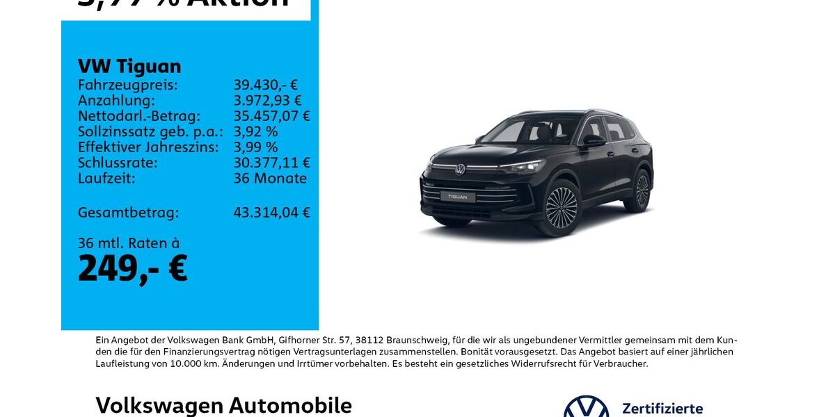 VW Tiguan 19.699 km 39.430 &euro; Leipzig 04277