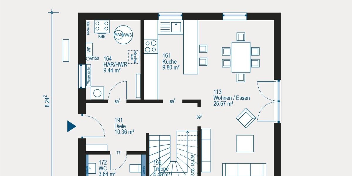 Attraktives projektiertes Einfamilienhaus mit großem Grundstück in Braunfels - Einfamilienhaus Braunfels | Angebot:27293984