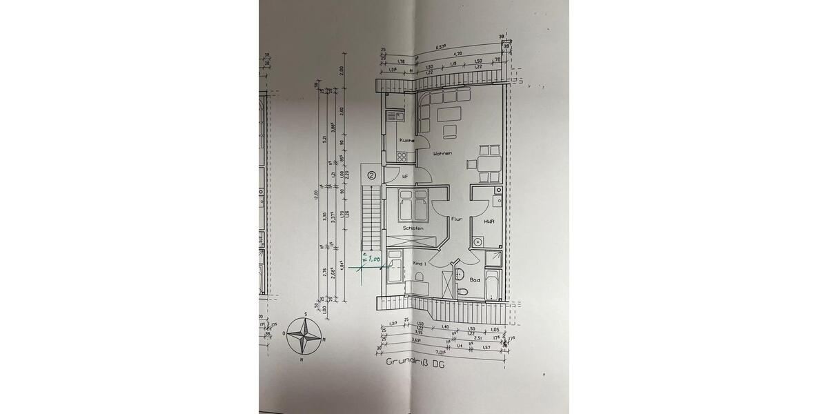 Dachgeschoßwohnung Lilienthal - 3 Zimmer, 70 m&sup2;, 1.000&euro; | Angebot:25952672
