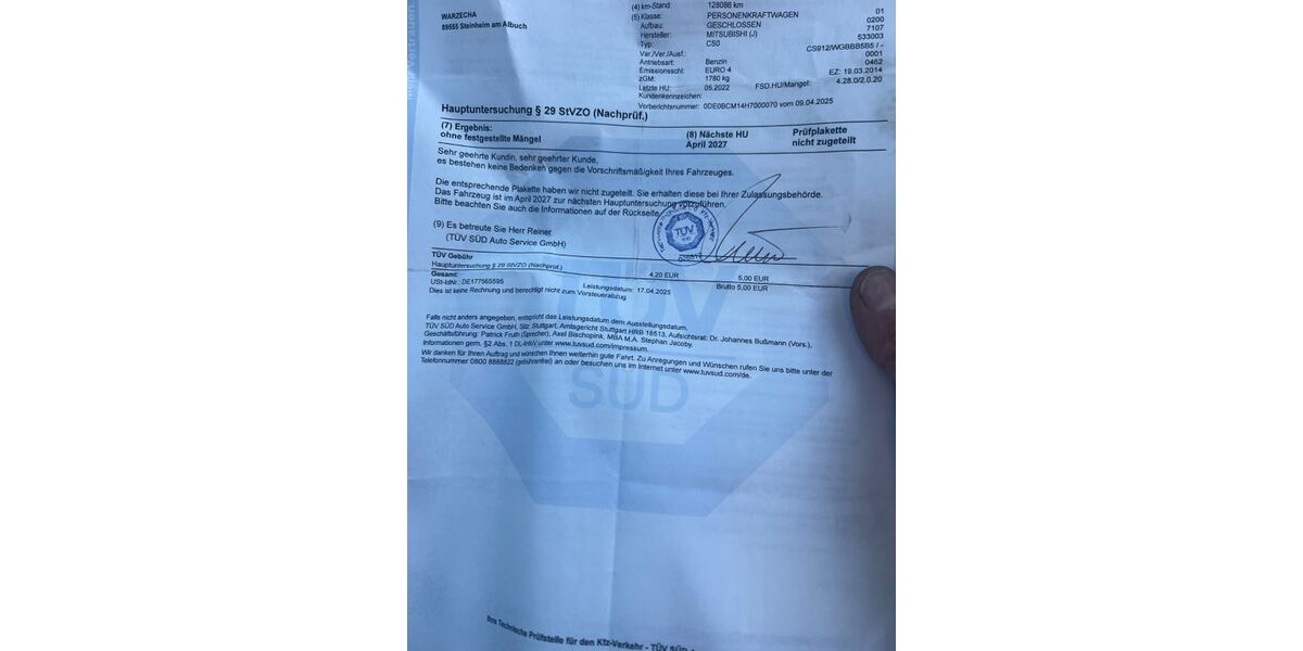 Mitsubishi Lancer 140.000 km 888 &euro; Massenbachhausen 74252