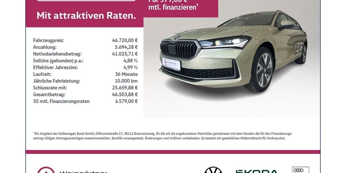 Skoda Superb 19.500 km 46.720 &euro; Miesbach 83714
