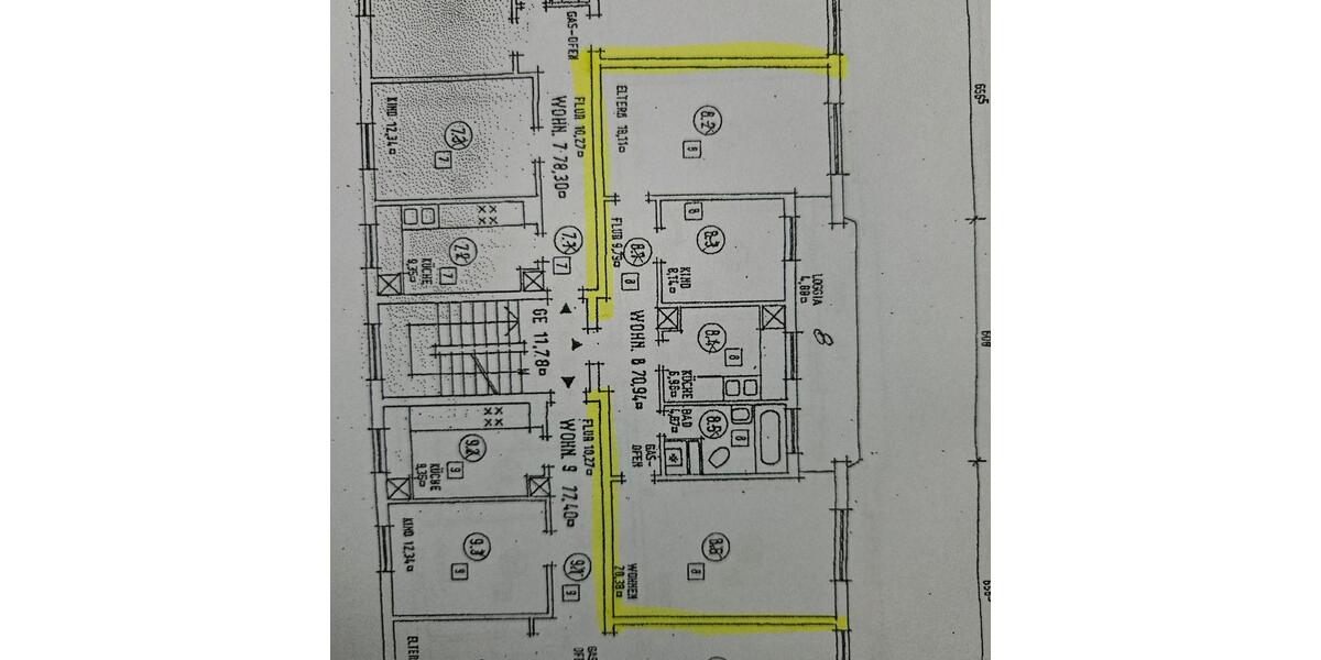 Etagenwohnung Kassel Südstadt - 3 Zimmer, 70 m&sup2;, 189.000&euro; | Angebot:26865726