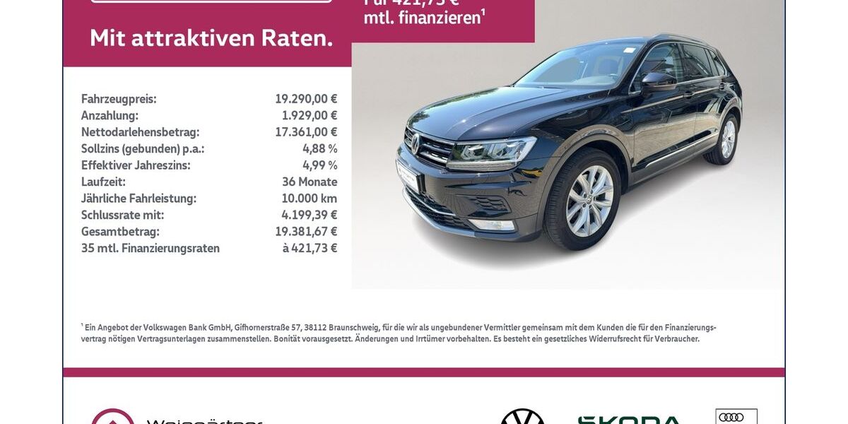 VW Tiguan 76.590 km 19.290 &euro; Miesbach 83714