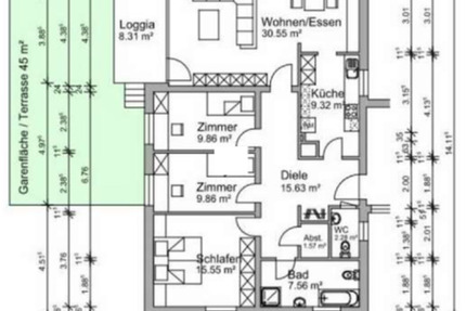 4,5-Zimmer-Wohnung in Wennigser Mark (Balkon, Terrasse, Garten)