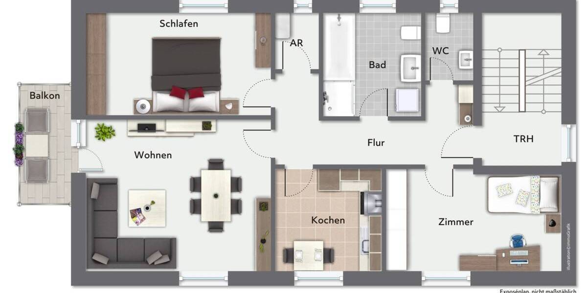 Etagenwohnung Kaltenkirchen - 3 Zimmer, 73 m&sup2;, 920&euro; | Angebot:26798644