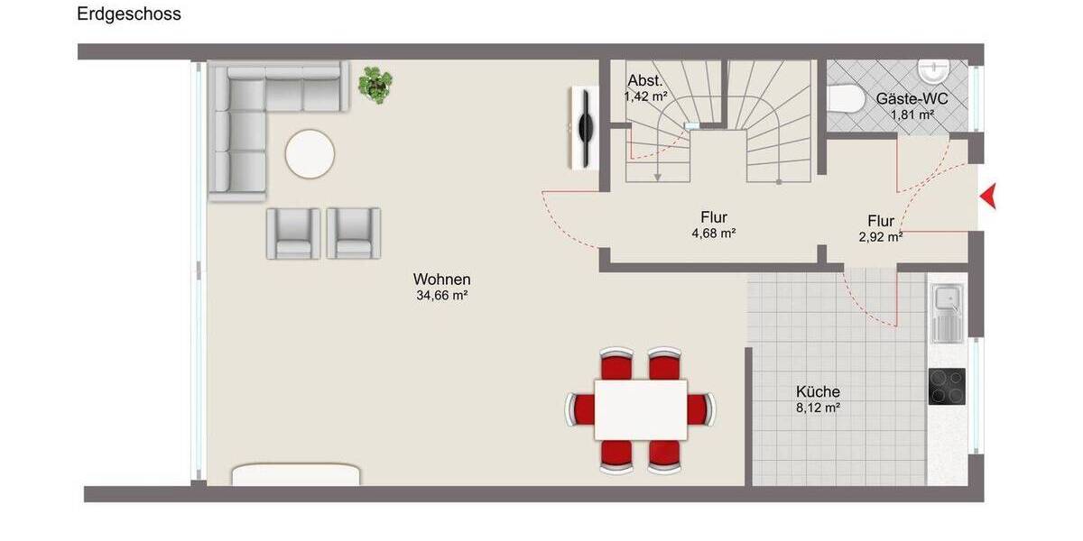 Reihenendhaus Wilhelmshaven Aldenburg - 5 Zimmer, 143 m&sup2;, 169.000&euro; | Angebot:26274451