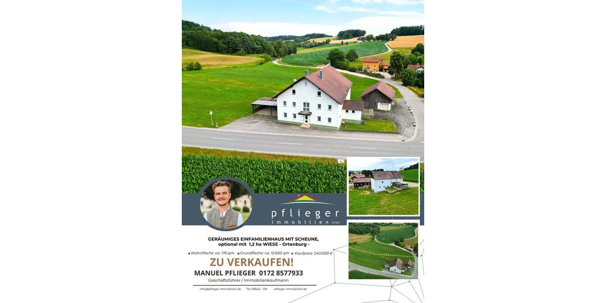 Bauernhaus, Landhaus Ortenburg Röhrn - 5 Zimmer, 176 m&sup2;, 240.000&euro; | Angebot:24711805