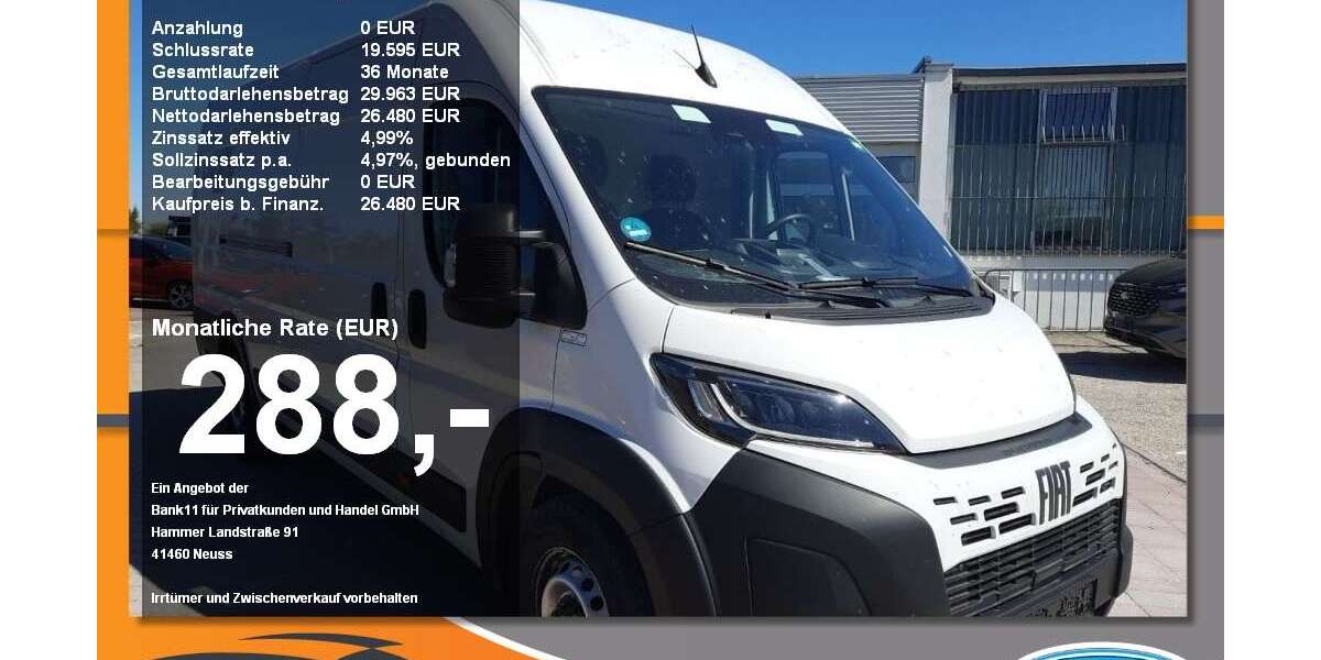 Fiat Ducato 29.090 km 26.480 &euro; Neustadt a. d. Donau 93333