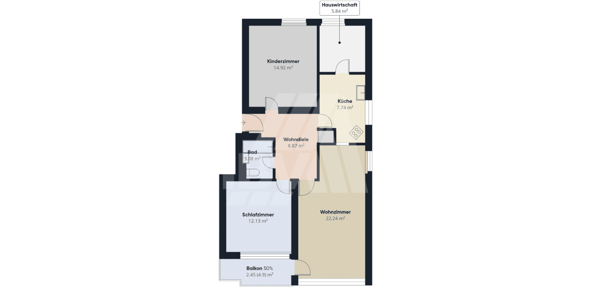 Etagenwohnung Amberg - 3 Zimmer, 77 m&sup2;, 198.000&euro; | Angebot:25732161