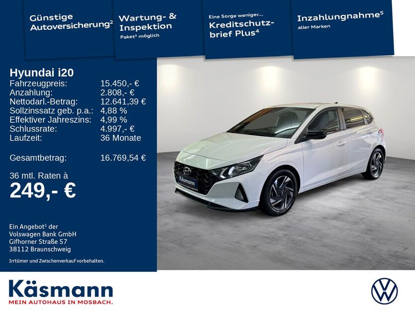 Hyundai i20 45.907 km 15.450 € Mosbach 74821