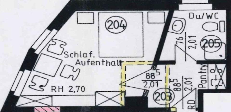 Etagenwohnung Bad Wilsnack - 1 Zimmer, 25 m&sup2;, 550&euro; | Angebot:25436832