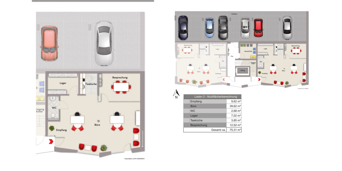 Etagenwohnung Rheda-Wiedenbrück Wiedenbrück - 2 Zimmer, 59 m&sup2;, 304.000&euro; | Angebot:25780593