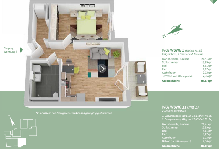 Wohnung zum Kaufen in Manching 302.312,50 € 48.37 m²
