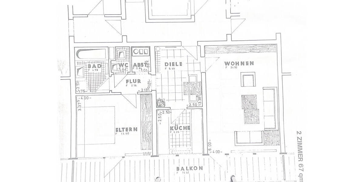 Etagenwohnung Fuldabrück / Bergshausen Bergshausen - 2 Zimmer, 67 m&sup2;, 160.000&euro; | Angebot:25729569