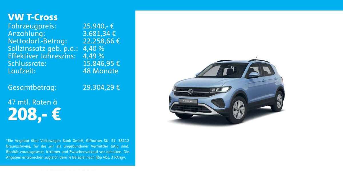 VW T-Cross 24.095 km 25.940 &euro; Melle 49324