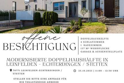 Einladung zur Open-Haus-Besichtigung am Samstag, 15.10.2025 von 11:00-12:30 Uhr 5 zimmer