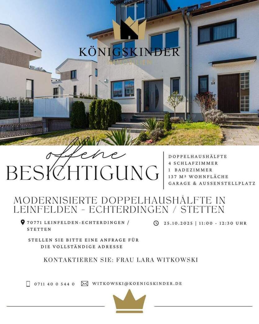 Einladung zur Open-Haus-Besichtigung am Samstag, 15.10.2025 von 11:00-12:30 Uhr 5 zimmer